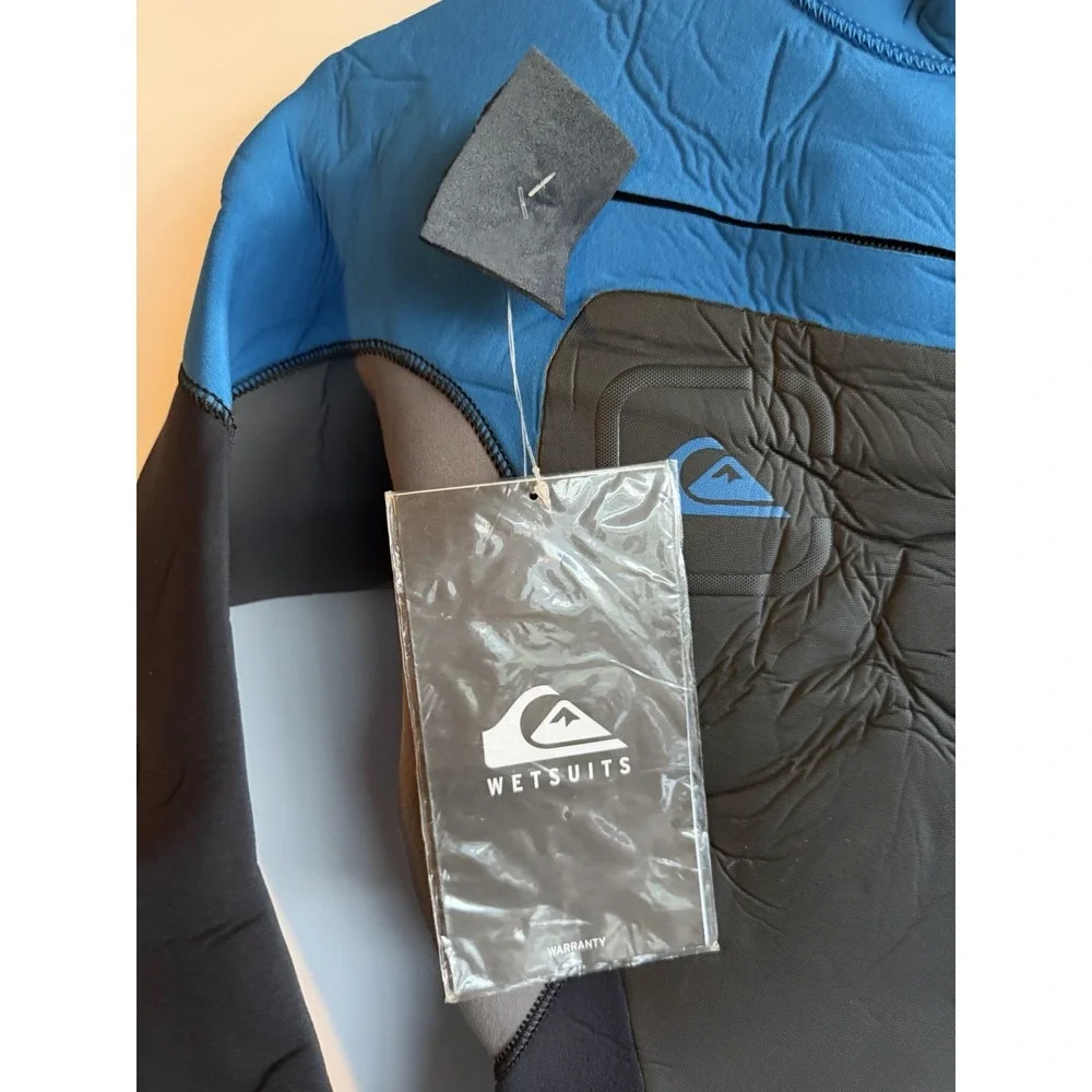 Quiksilver Wetsuit Men's 4/3 Syncro+ Chest Zip-blue-black-Medium-tall-NWT Surfer